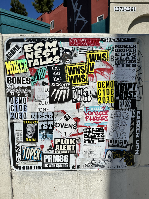 Punk stickers, Echo Park